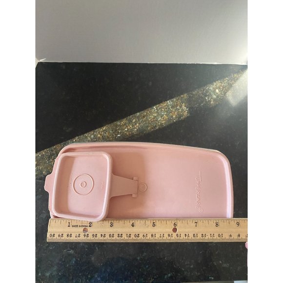 Vintage TUPPERWARE Rectangular Modular Mate #1588-1 With Pink Flip Top Seal #159 - Picture 5 of 9